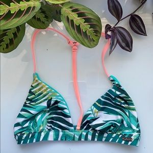 Roxy Reversible Fern Pattern Bikini Top
